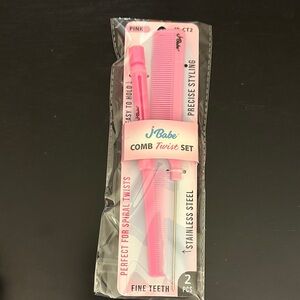 J'Babe Pink Comb Twist Set - 2 Pc